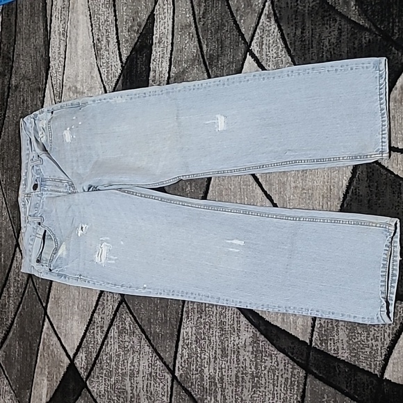 AER0POSTALE ESSEX STRAIGHT DISTRESSED DENIM JEAN - Picture 3 of 14